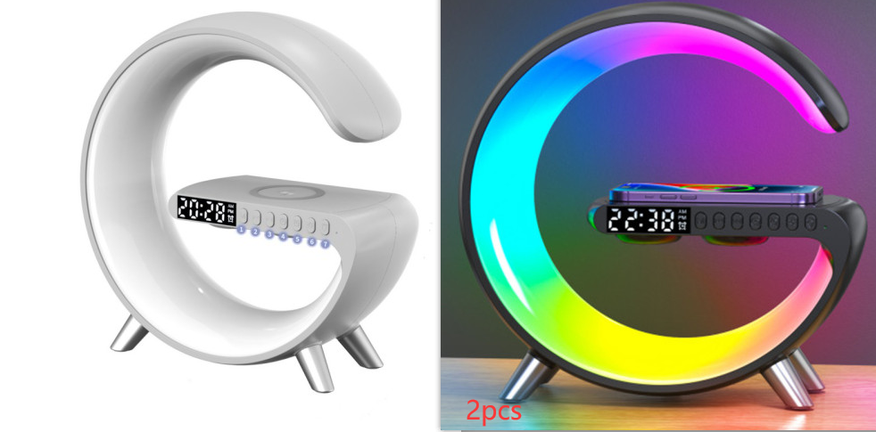 2023 New Intelligent Bedroom LED Lamp with Bluetooth Speaker, Wireless Charger, App Control