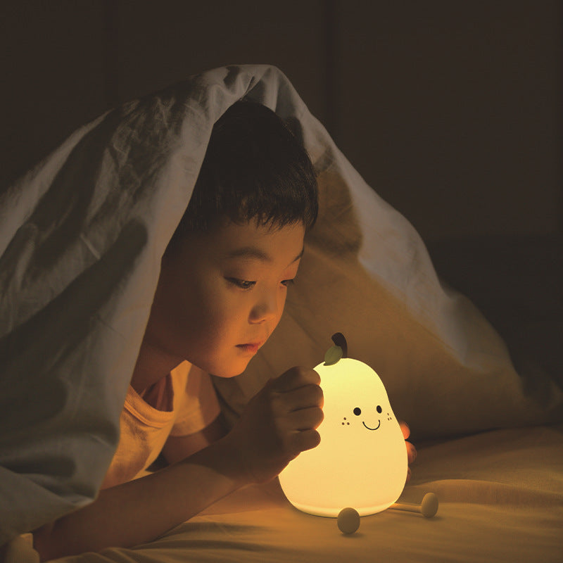 Cute Silicon Pear Fruit USB Rechargeable Night Light