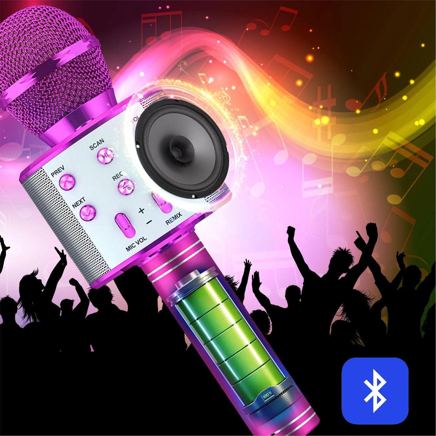 Kid's Karaoke Bluetooth Speaker Bundle: Mic & Voice Changer!