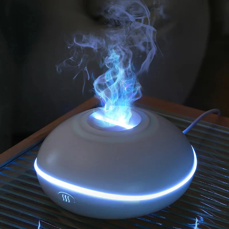 LED Flame Lamp Humidifier Aroma Mist Generator