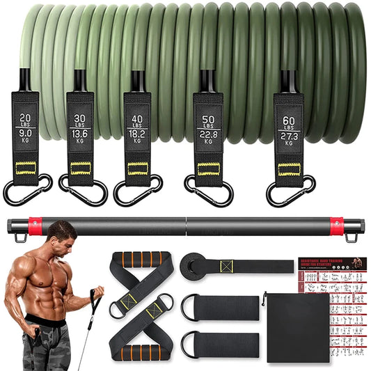 Resistance Band Set Workout Bands and Fitness Stick
