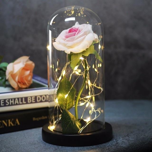 Rose In Flask Led Flower Light - 40% Off for Valentine's Day Gift
