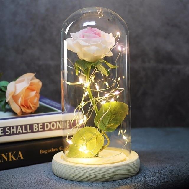 Rose In Flask Led Flower Light - 40% Off for Valentine's Day Gift