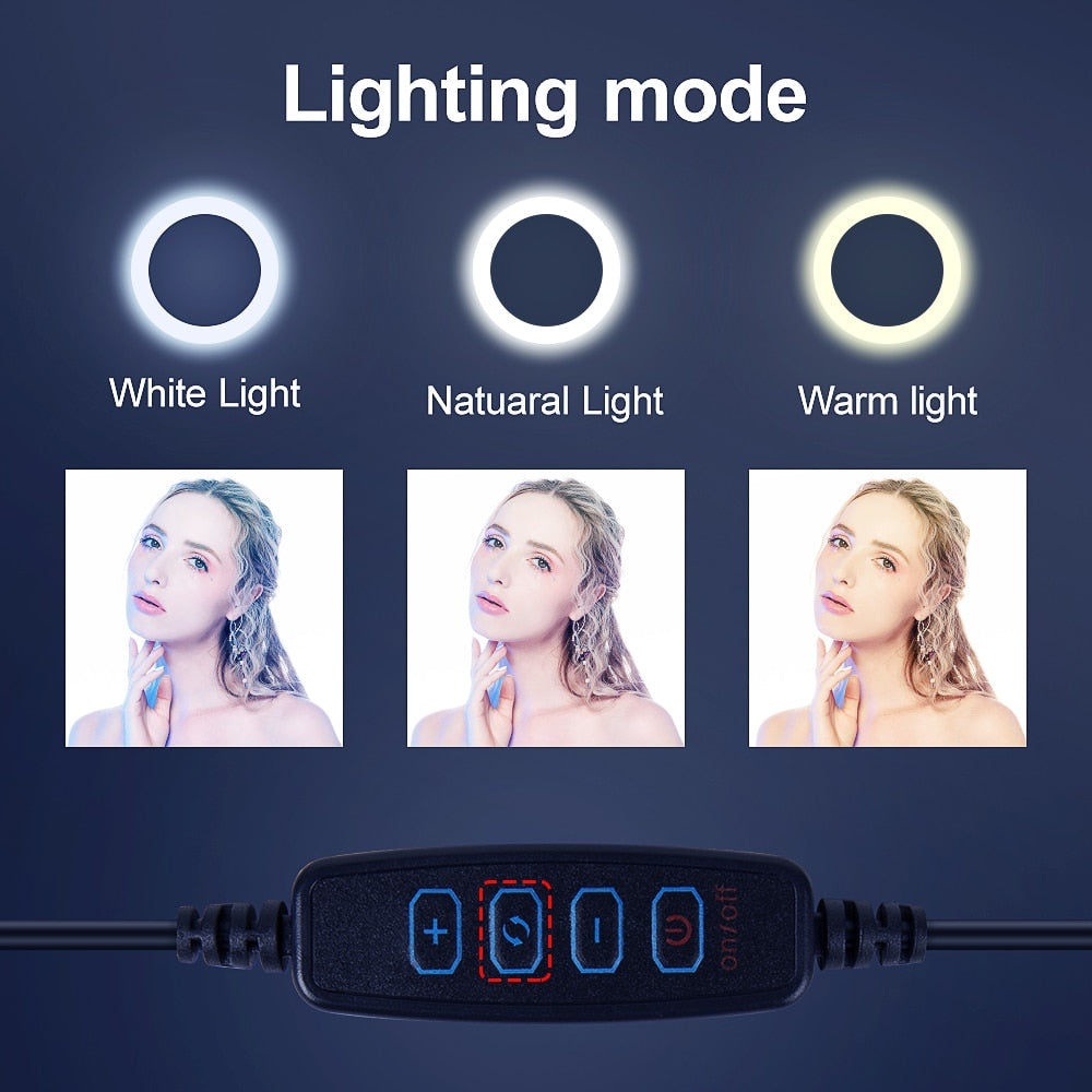 Selfie Ring Light LED for TikTok/ YouTube Videos