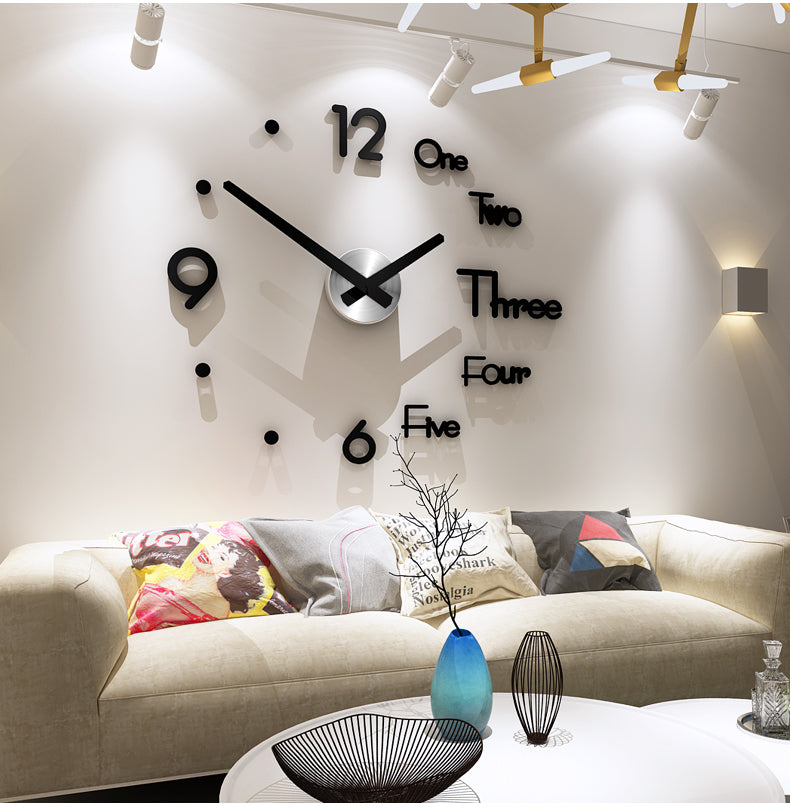 Large Acrylic Quartz Wall Clock