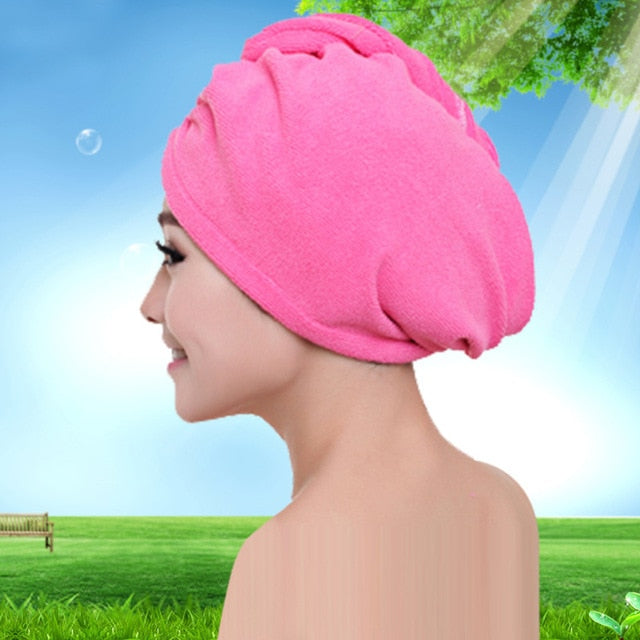 Shower Head Wraps Hair Dry
